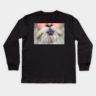 Funny Hairy Fur Face Kids Long Sleeve T-Shirt